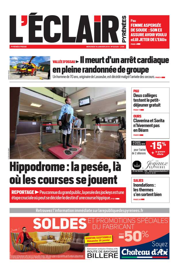 L'Éclair des Pyrénées 16 janvier 2019 Abonnement L'Éclair des Pyrénées Pas Cher avec le BOUQUET ePresse.fr