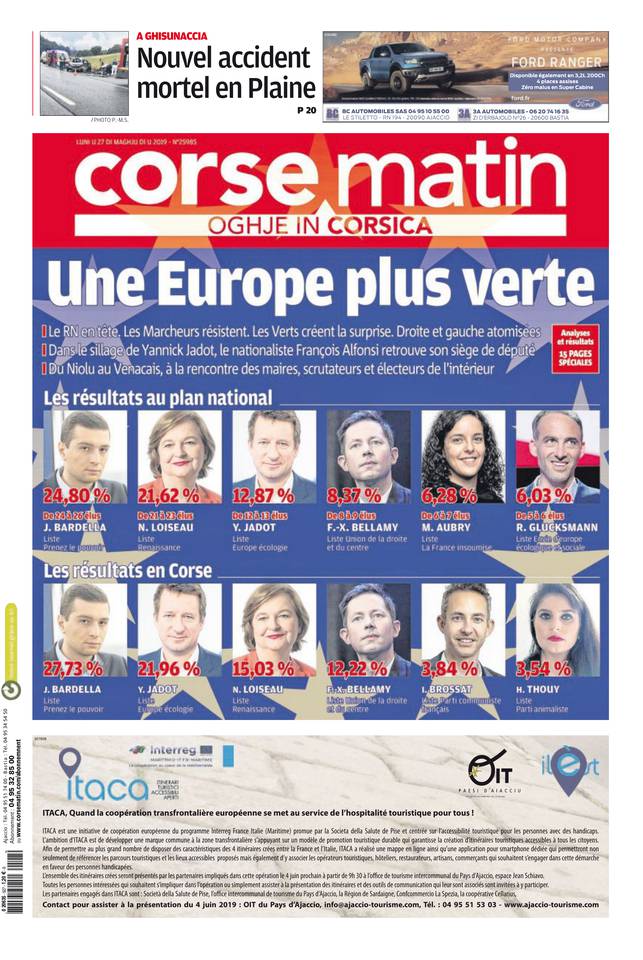 Corse Matin île 27 mai 2019 Corse Matin île du 27 mai 2019