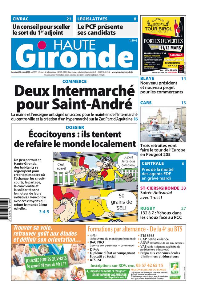 Haute Gironde 10 mars 2017 Haute Gironde du 10 mars 2017 à télécharger sur iPad