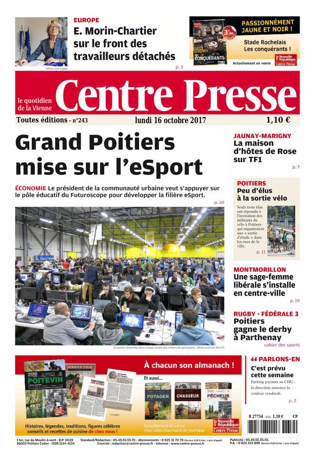 Centre Presse 16 octobre 2017 Abonnement Centre Presse Pas Cher avec le BOUQUET INFO ePresse.fr