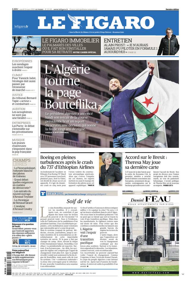 Le Figaro 12 mars 2019 Le Figaro du 12 mars 2019 à télécharger sur iPad
