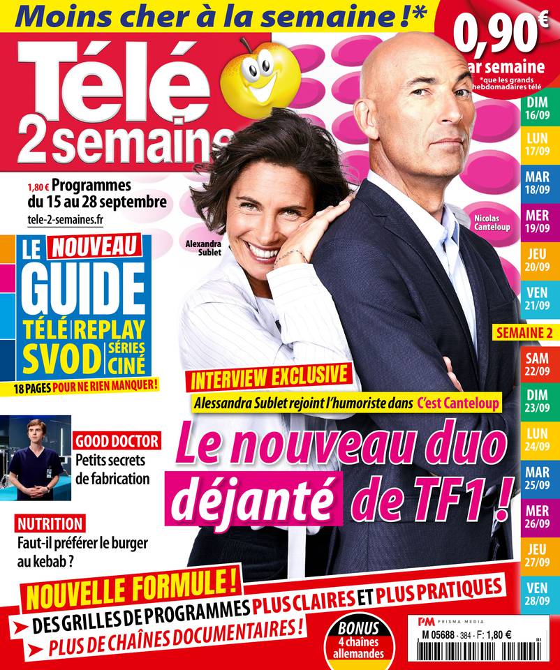 Télé 2 Semaines 10 septembre 2018 Télé 2 Semaines N°384 du 10 septembre 2018 à télécharger sur iPad