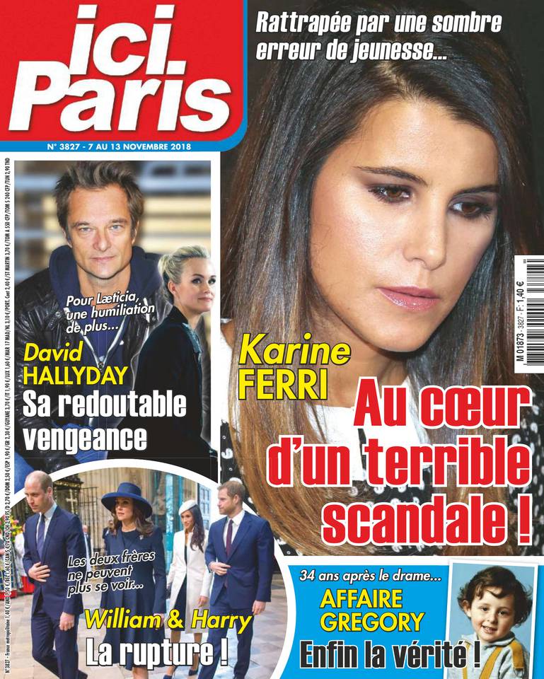 Ici Paris 07 novembre 2018 Ici Paris N°3827 du 07 novembre 2018 à télécharger sur iPad