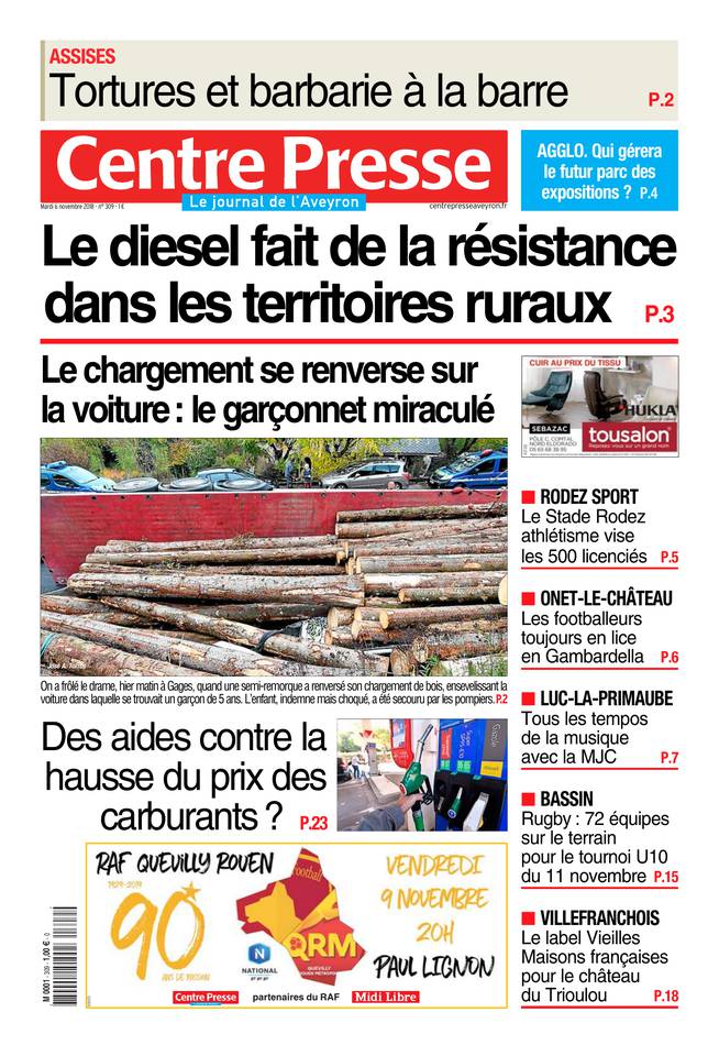Centre Presse Aveyron 06 novembre 2018 Centre Presse Aveyron du 06 novembre 2018 à télécharger sur iPad