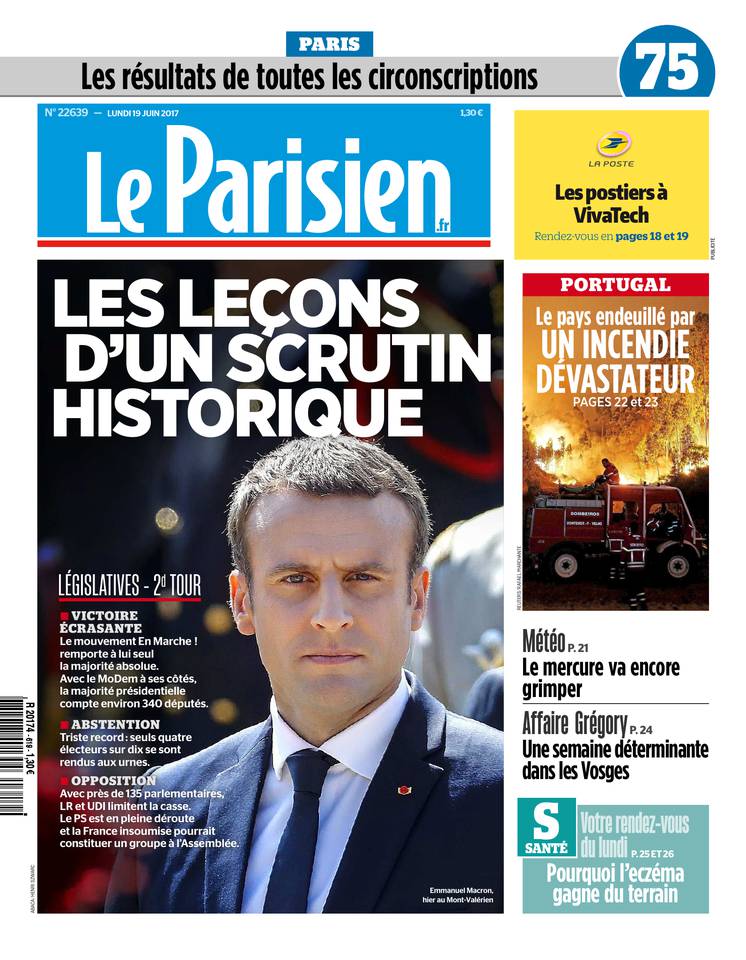 Le Parisien 19 juin 2017 Le Parisien du 19 juin 2017 à télécharger sur iPad