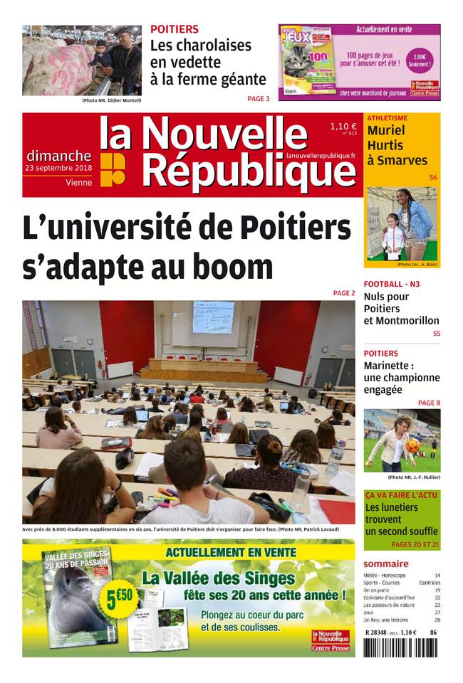 La Nouvelle République Dimanche 23 septembre 2018 Abonnement La Nouvelle République Pas Cher avec BOUQUET ePresse.fr
