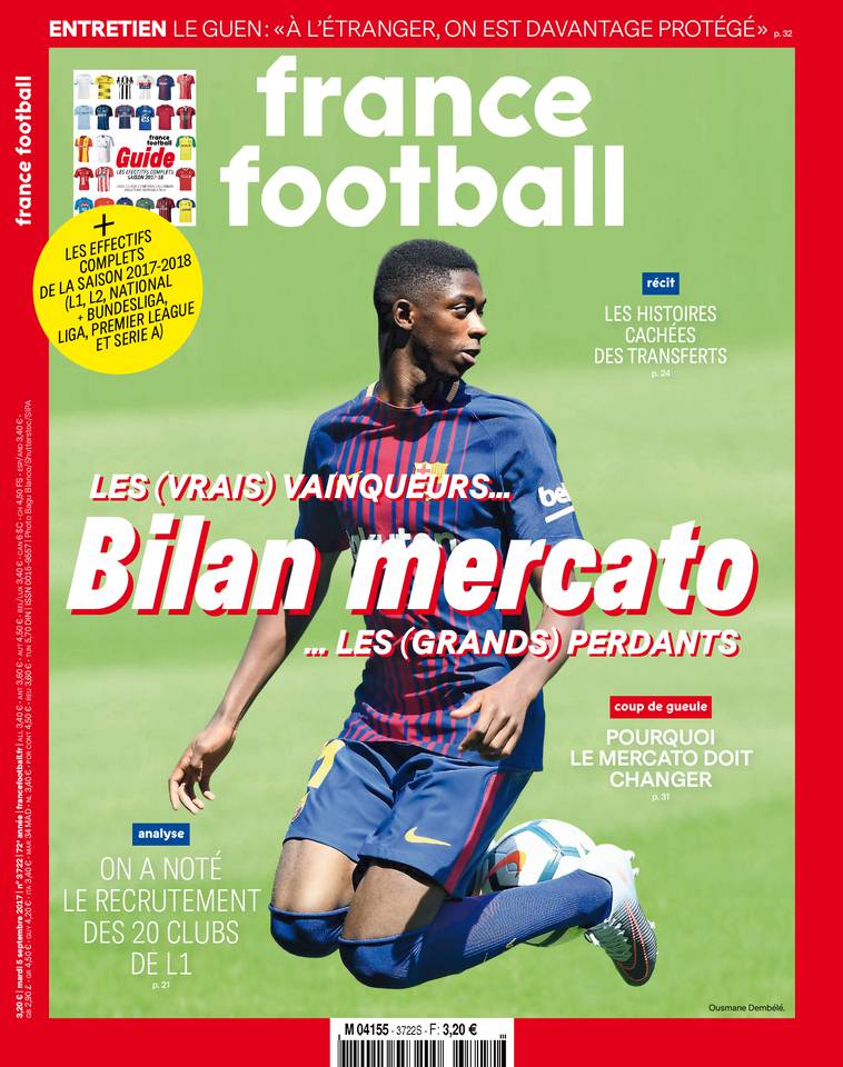 France Football 05 septembre 2017 France Football du 05 septembre 2017 à télécharger sur iPad