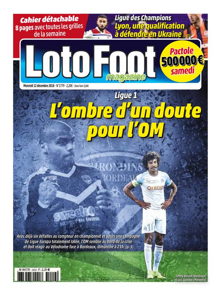 Loto Foot Magazine 12 décembre 2018 Loto Foot Magazine du 12 décembre 2018 à télécharger sur iPad