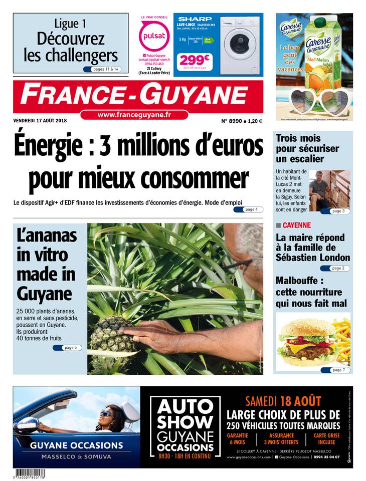 France-Guyane 17 août 2018 Abonnement France-Guyane Pas Cher avec le BOUQUET ePresse.fr