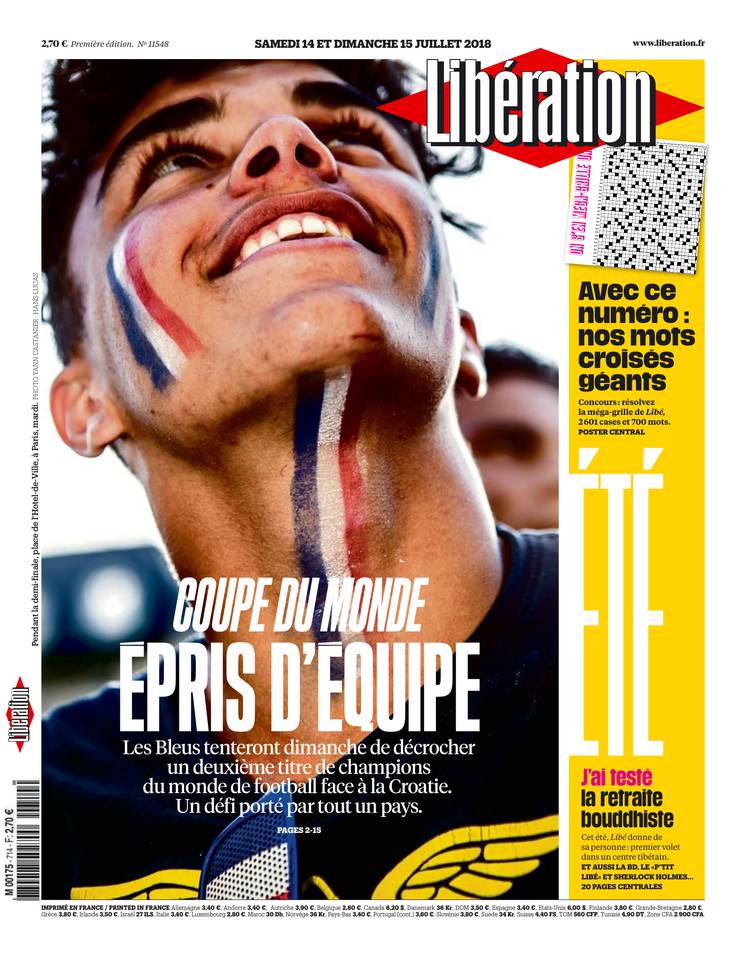 Libération 14 juillet 2018 Libération du 14 juillet 2018 à télécharger sur iPad