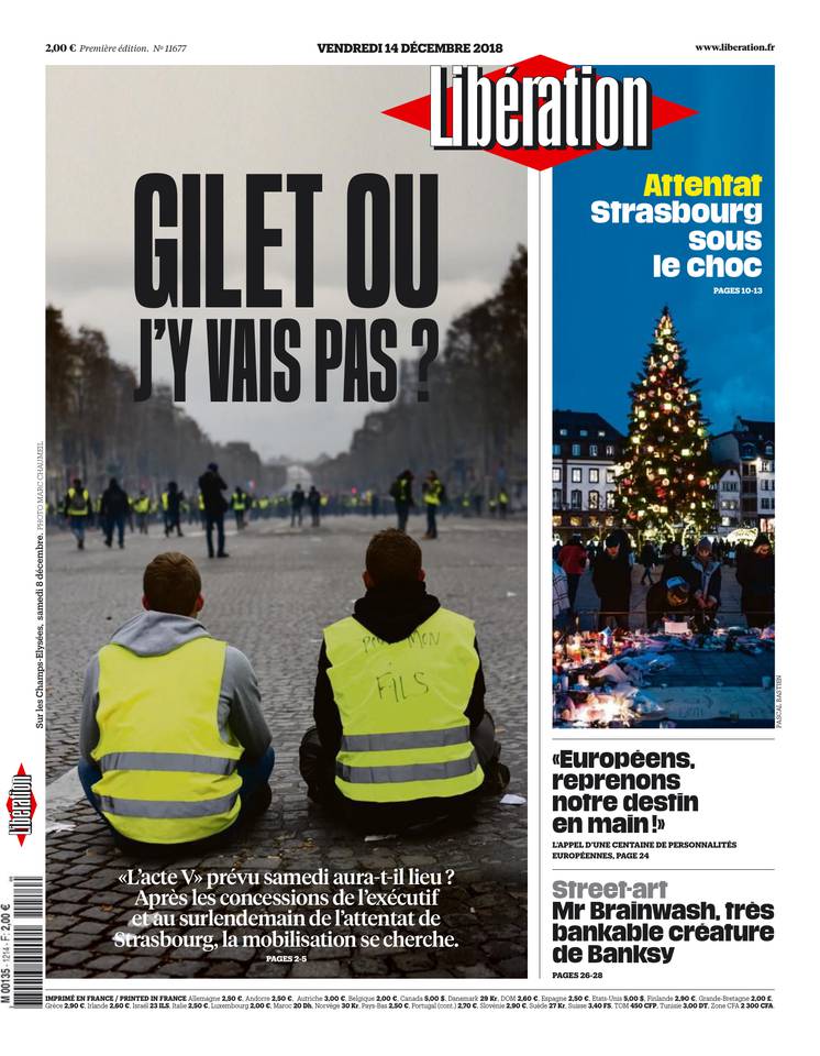 Libération 14 décembre 2018 Libération du 14 décembre 2018 à télécharger sur iPad