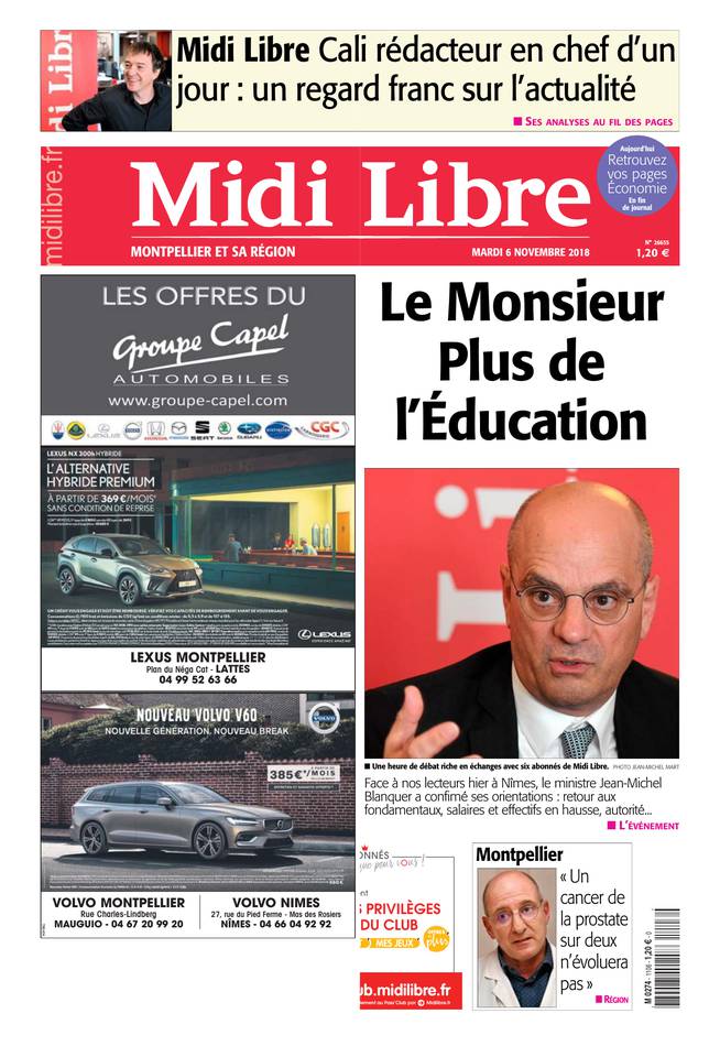 Midi Libre 06 novembre 2018 Midi Libre du 06 novembre 2018 à télécharger sur iPad
