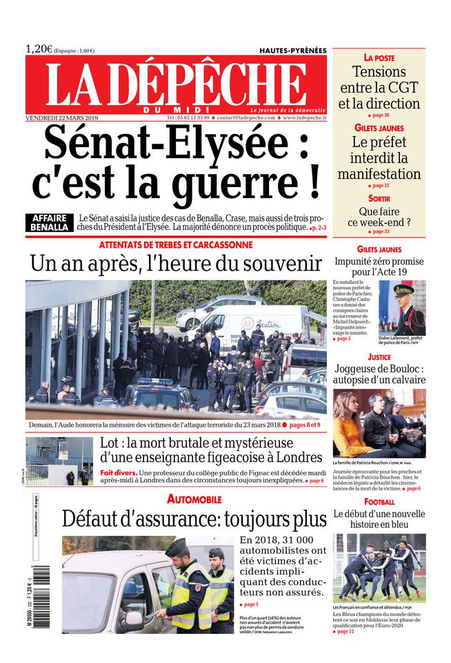 La Dépêche du Midi 22 mars 2019 Abonnement à La Dépêche du Midi Pas Cher avec le BOUQUET ePresse.fr