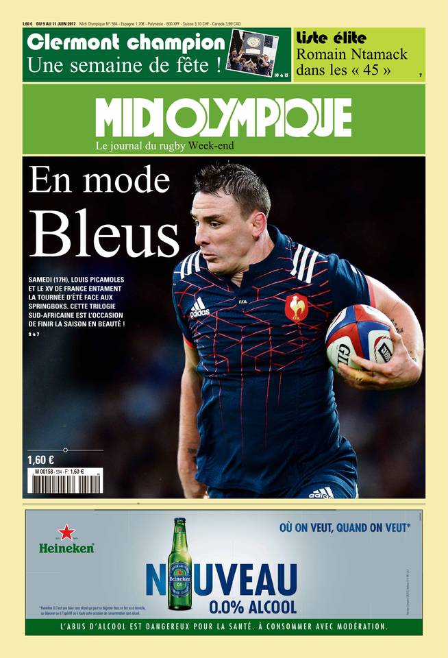 Midi Olympique Vert 09 juin 2017 Midi Olympique Vert du 09 juin 2017 à télécharger sur iPad