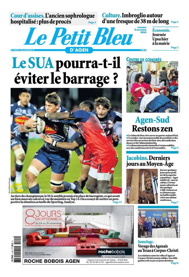 Le Petit Bleu d'Agen 09 novembre 2018 Le Petit Bleu d'Agen du 09 novembre 2018 à télécharger sur iPad