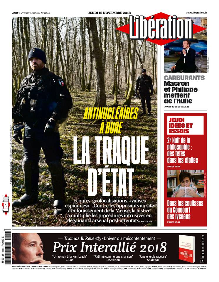 Libération 15 novembre 2018 Libération du 15 novembre 2018 à télécharger sur iPad