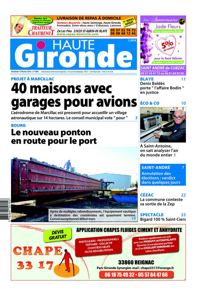 Haute Gironde 13 février 2015 Haute Gironde du 13 février 2015 à télécharger sur iPad