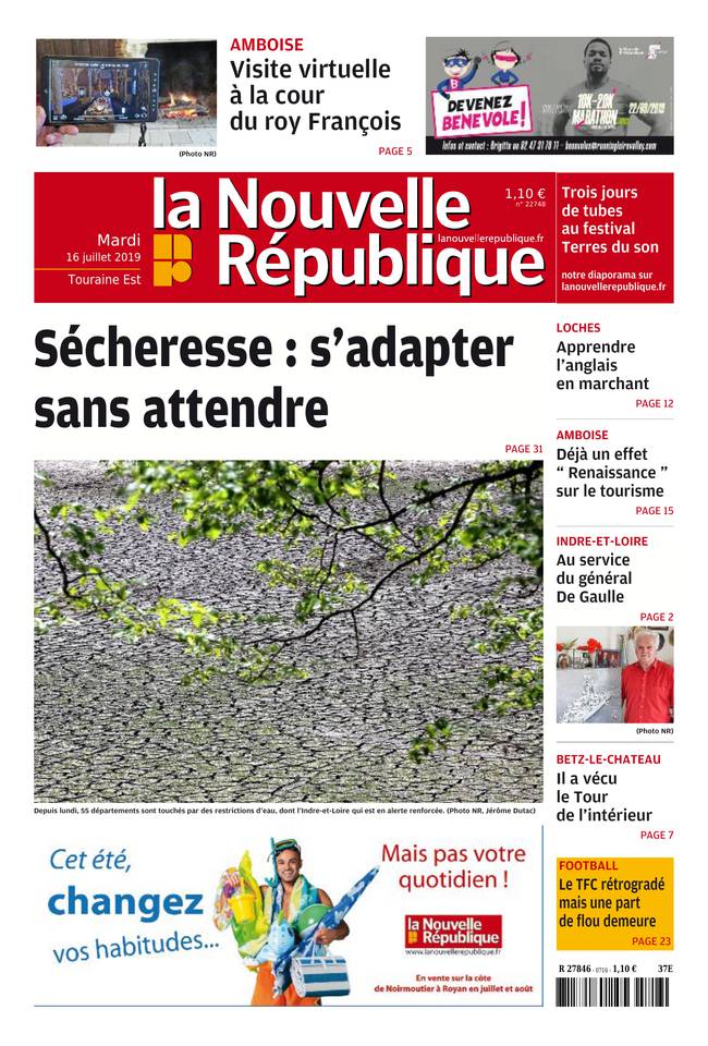 La Nouvelle République 16 juillet 2019 Abonnement Nouvelle République Pas Cher avec le BOUQUET ePresse.fr