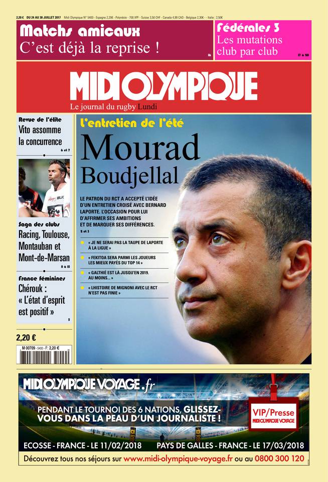 Midi Olympique Rouge 24 juillet 2017 Midi Olympique Rouge du 24 juillet 2017 à télécharger sur iPad