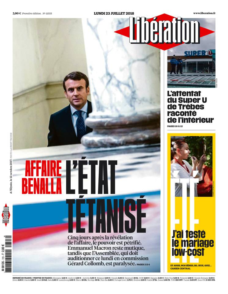Libération 23 juillet 2018 Libération du 23 juillet 2018 à télécharger sur iPad