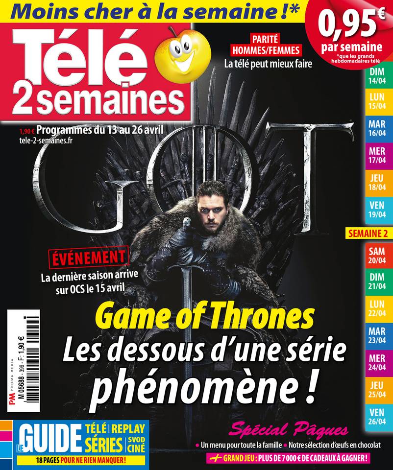Télé 2 Semaines 08 avril 2019 Télé 2 Semaines N°399 du 08 avril 2019 à télécharger sur iPad