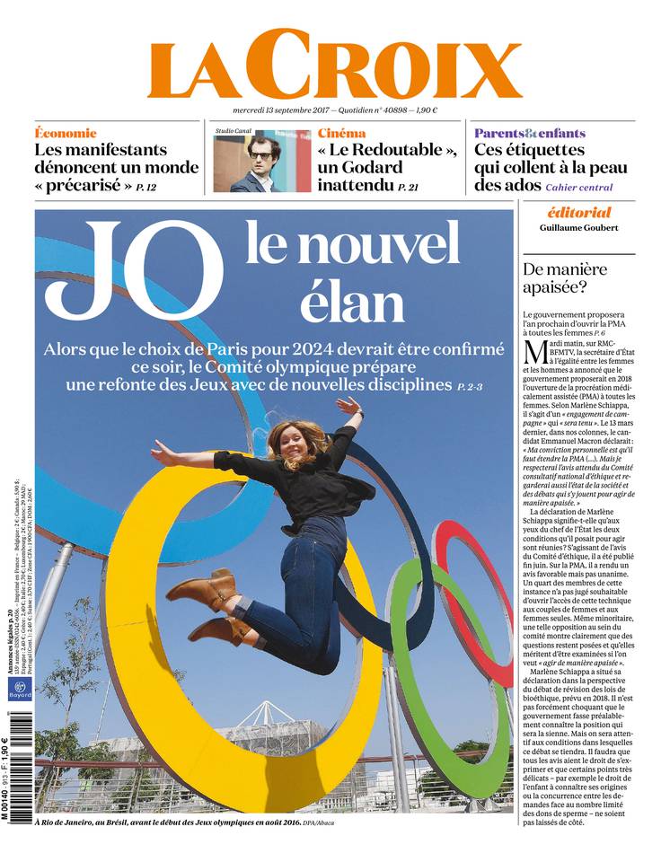 La Croix 13 septembre 2017 La Croix du 13 septembre 2017 à télécharger sur iPad