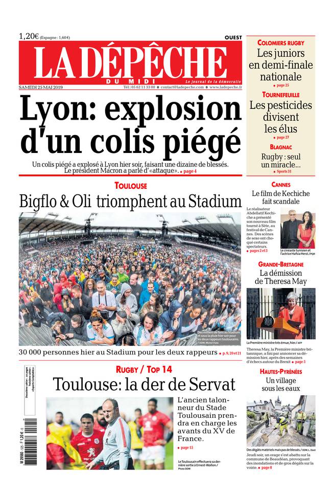 La Dépêche du Midi 25 mai 2019 Abonnement à La Dépêche du Midi Pas Cher avec le BOUQUET ePresse.fr