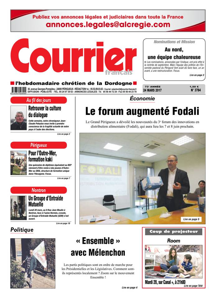 Courrier Français 24 mars 2017 Courrier Français du 24 mars 2017 à télécharger sur iPad