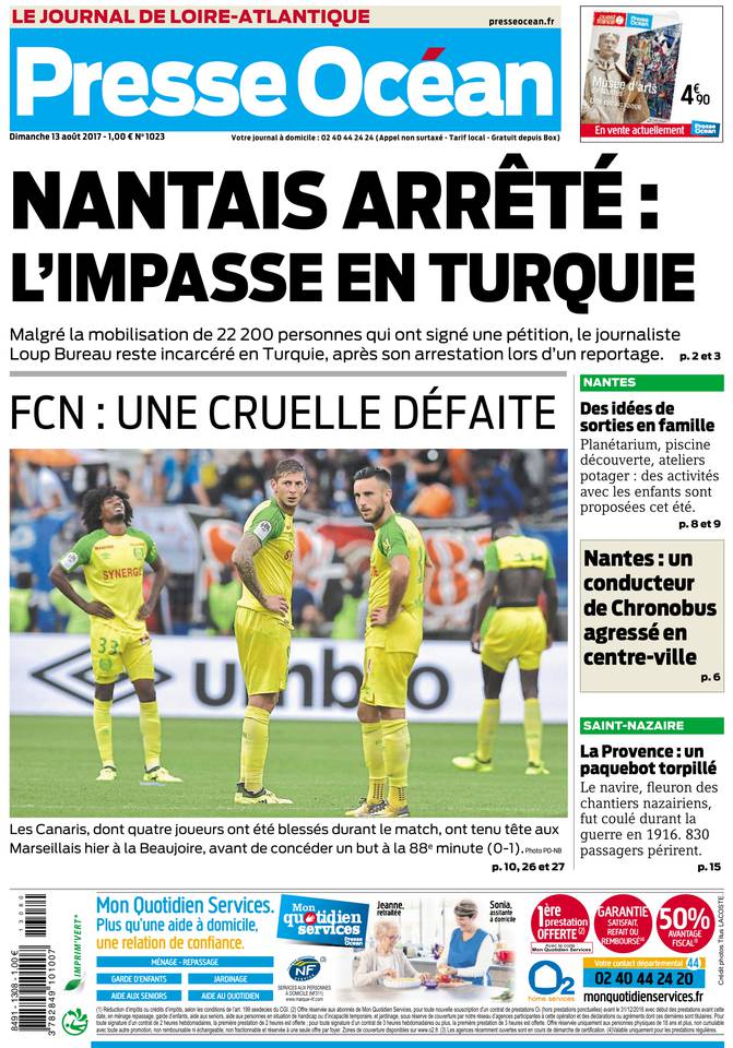 Presse Océan 13 août 2017 Presse Océan du 13 août 2017 à télécharger sur iPad