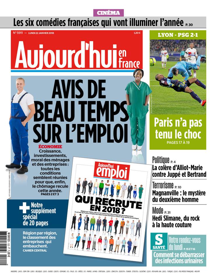 Aujourd'hui en France 22 janvier 2018 Aujourd'hui en France du 22 janvier 2018 à télécharger sur iPad