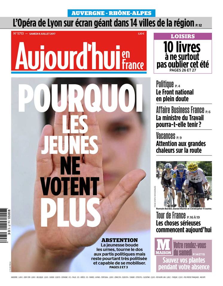 Aujourd'hui en France 08 juillet 2017 Aujourd'hui en France du 08 juillet 2017 à télécharger sur iPad