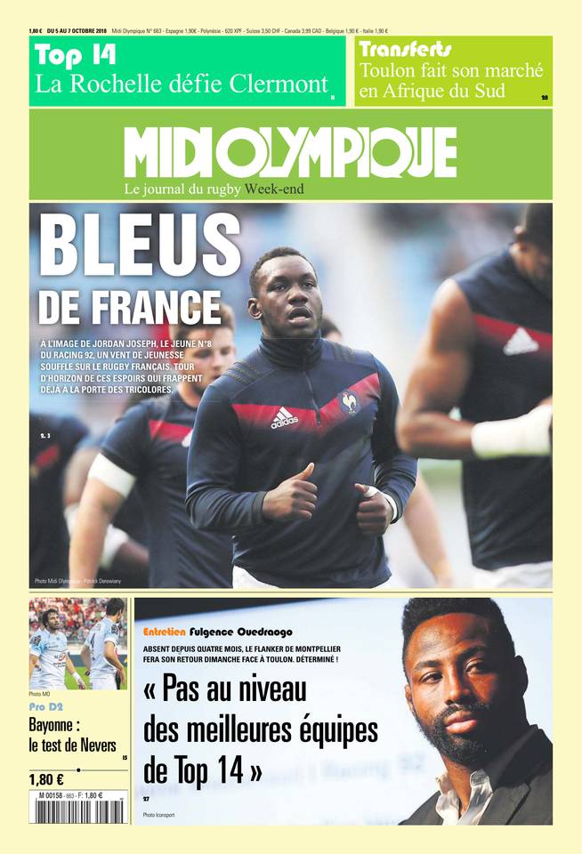 Midi Olympique Vert 05 octobre 2018 Midi Olympique Vert N°663 du 05 octobre 2018 à télécharger sur iPad