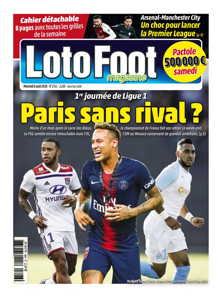 Loto Foot Magazine 08 août 2018 Loto Foot Magazine du 08 août 2018 à télécharger sur iPad
