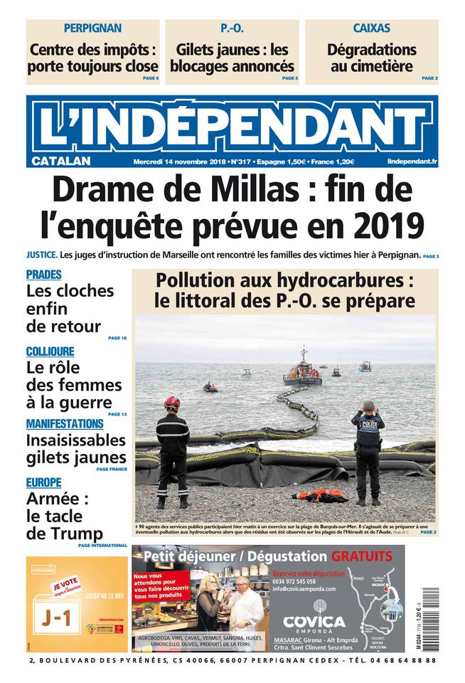 L'Indépendant 14 novembre 2018 L'Indépendant du 14 novembre 2018 à télécharger sur iPad