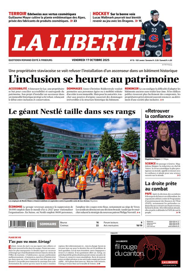 Couverture du magazine en date du 2025-10-17