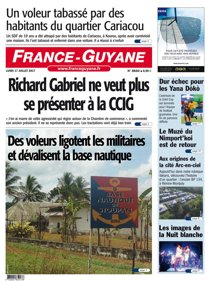 France-Guyane 17 juillet 2017 France-Guyane du 17 juillet 2017 à télécharger sur iPad