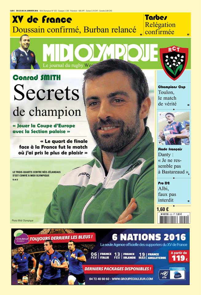 Midi Olympique Vert 22 janvier 2016 Midi Olympique Vert du 22 janvier 2016 à télécharger sur iPad
