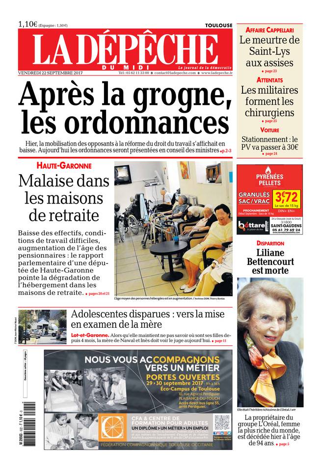 La Dépêche du Midi 22 septembre 2017 Abonnement à La Dépêche du Midi Pas Cher avec le BOUQUET ePresse.fr