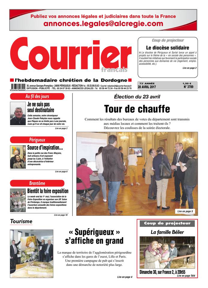 Courrier Français 28 avril 2017 Courrier Français du 28 avril 2017 à télécharger sur iPad