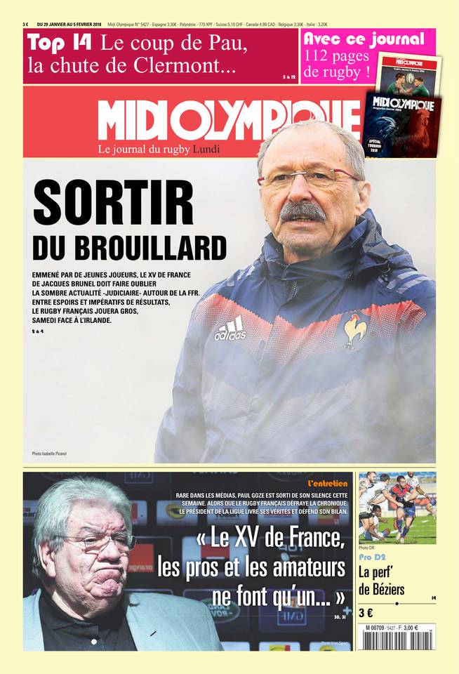 Midi Olympique Rouge 29 janvier 2018 Midi Olympique Rouge N°5427 du 29 janvier 2018 à télécharger sur iPad