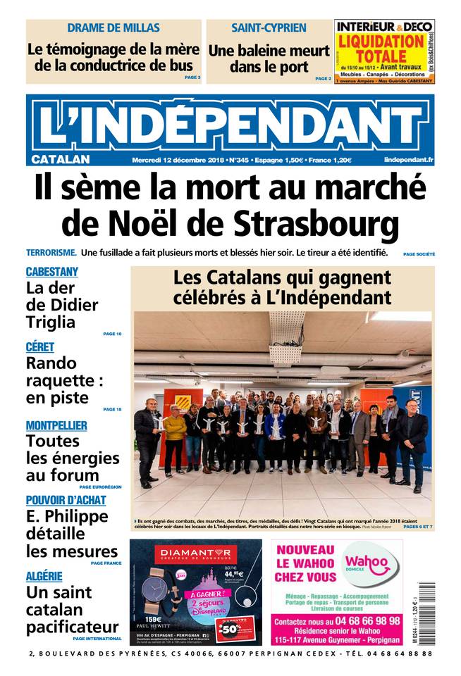 L'Indépendant 12 décembre 2018 Abonnement L’Indépendant Pas Cher avec BOUQUET INFO ePresse.fr