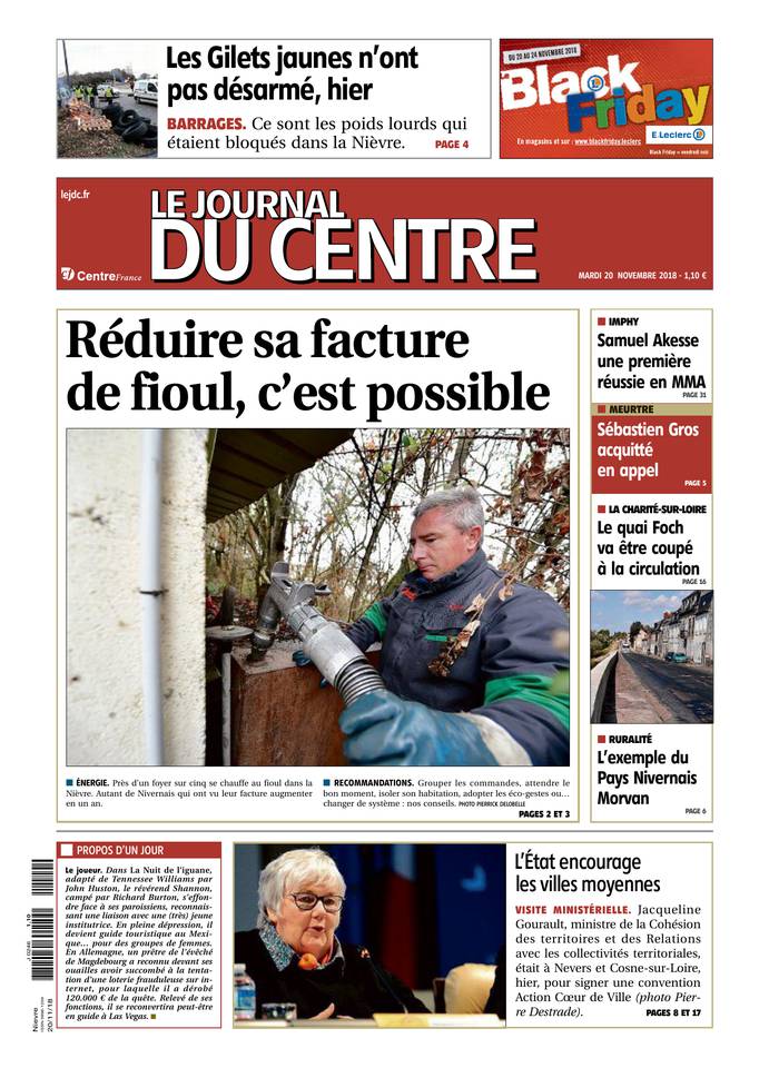 Le Journal du Centre 20 novembre 2018 Abonnement Journal du Centre Pas Cher avec le BOUQUET ePresse.fr