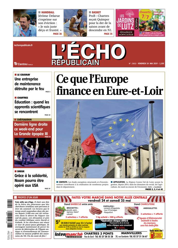 L'Écho Républicain 24 mai 2019 Abonnement L'Écho Républicain Pas Cher avec BOUQUET INFO ePresse.fr
