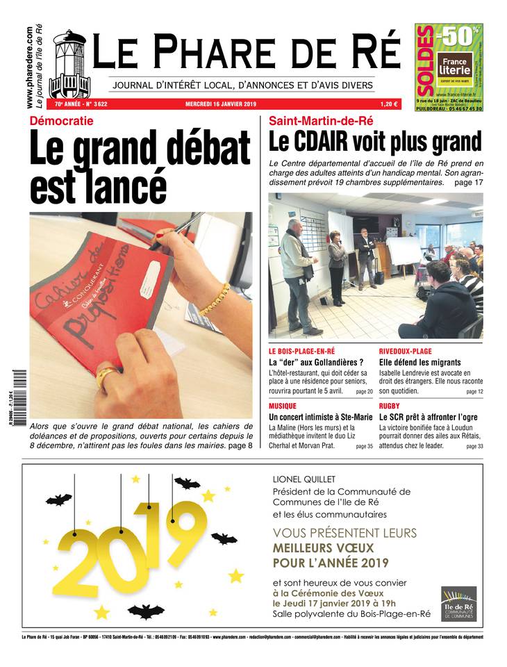 Le Phare de Ré 16 janvier 2019 Abonnement Le Phare de Ré Pas Cher avec le BOUQUET INFO ePresse.fr