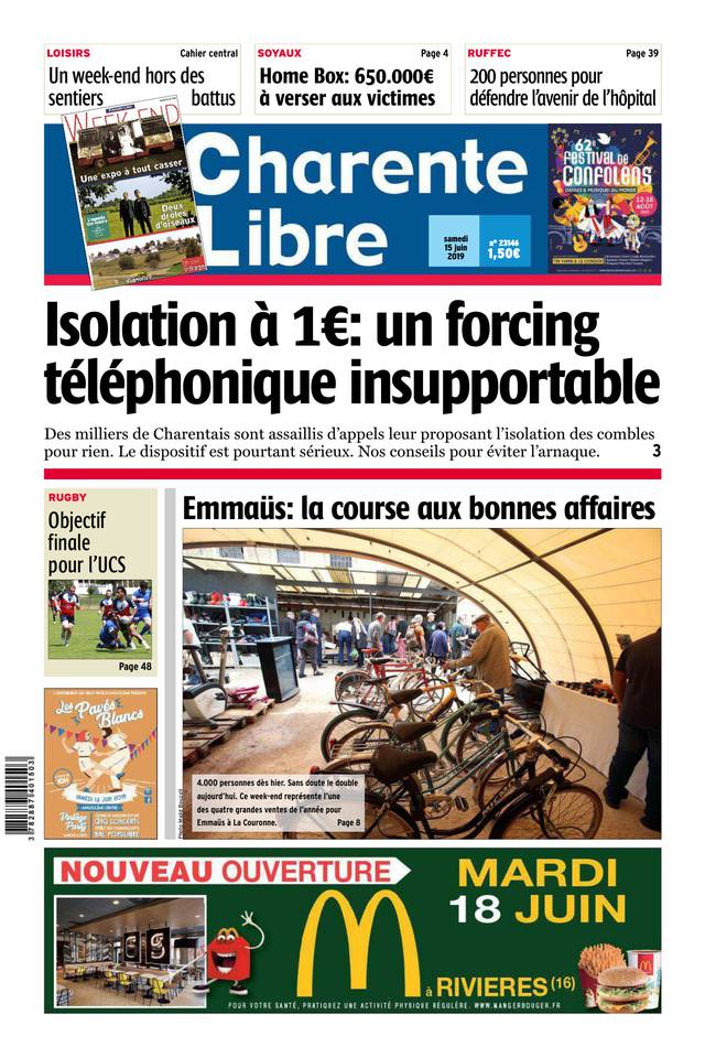 Charente Libre 15 juin 2019 Abonnement Charente Libre Pas Cher avec BOUQUET INFO ePresse.fr