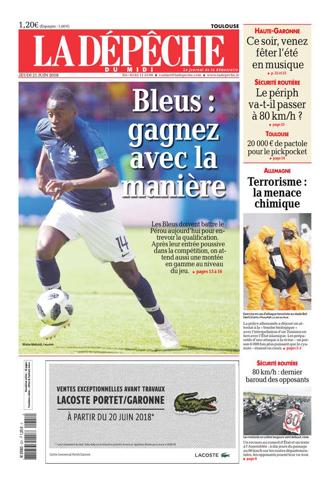 La Dépêche du Midi 21 juin 2018 Abonnement à La Dépêche du Midi Pas Cher avec le BOUQUET ePresse.fr