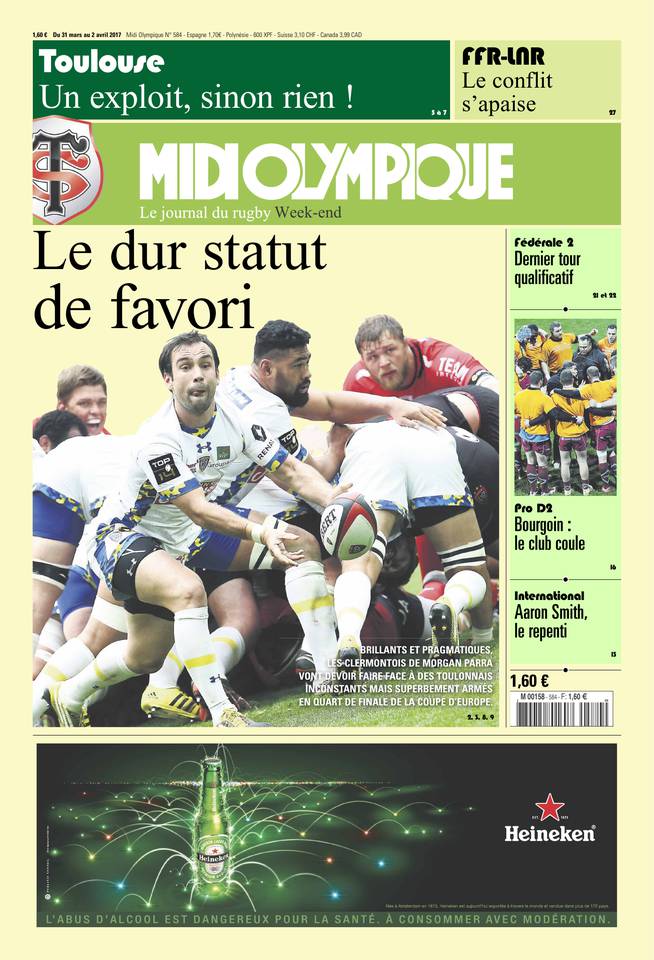 Midi Olympique Vert 31 mars 2017 Midi Olympique Vert du 31 mars 2017 à télécharger sur iPad