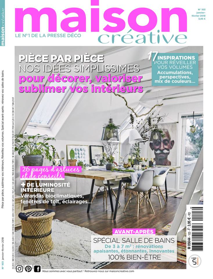 Maison Créative 05 janvier 2018 Maison Créative N°103 du 05 janvier 2018 à télécharger sur iPad