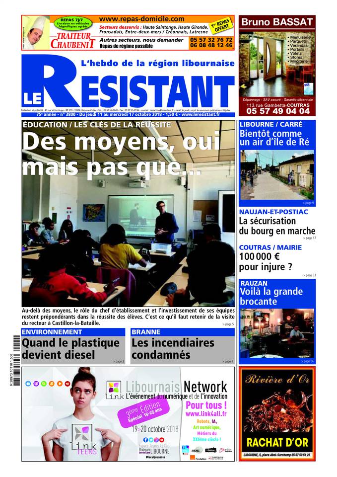 Le Résistant 11 octobre 2018 Abonnement Le Résistant Pas Cher avec BOUQUET INFO ePresse.fr