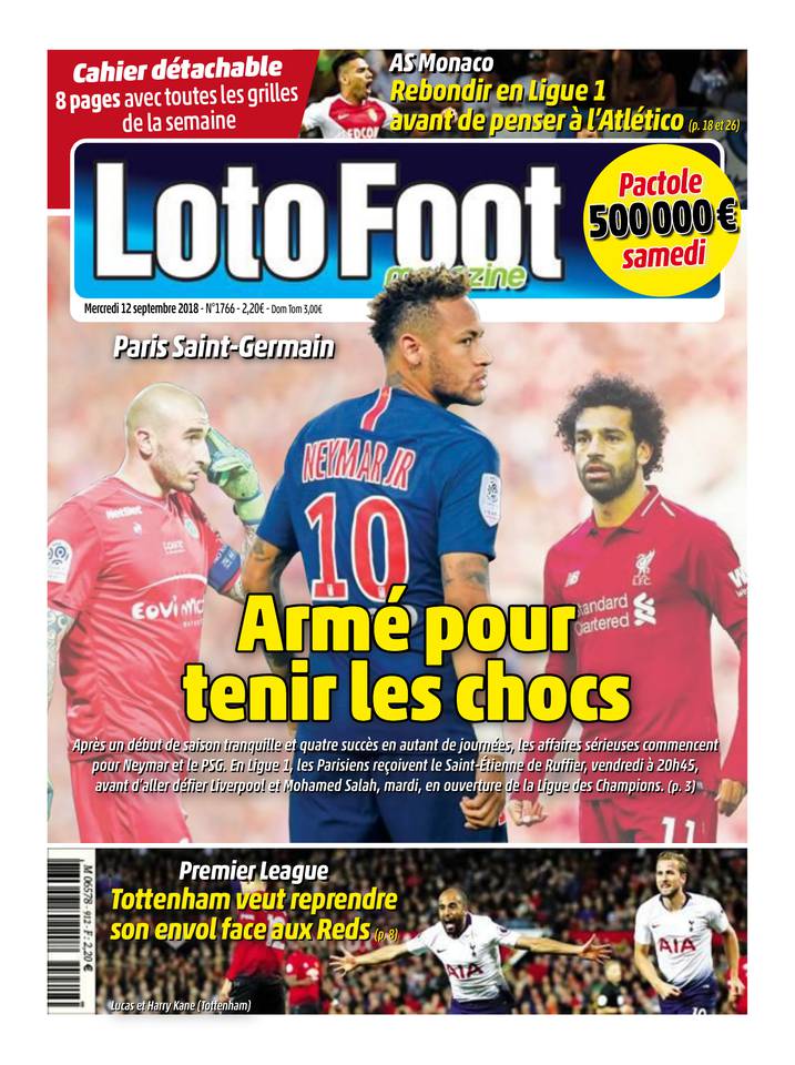 Loto Foot Magazine 12 septembre 2018 Loto Foot Magazine du 12 septembre 2018 à télécharger sur iPad